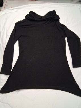 Reba Black Cowl Neck Long Sleeve Sweater